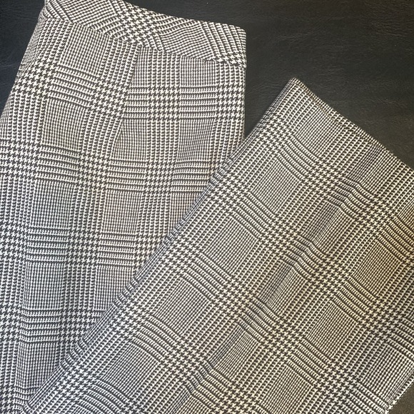 BROOKS BROTHERS Wool Blend Wide leg dress pants Brown Glen Plaid Women's Size 10 - Picture 8 of 9